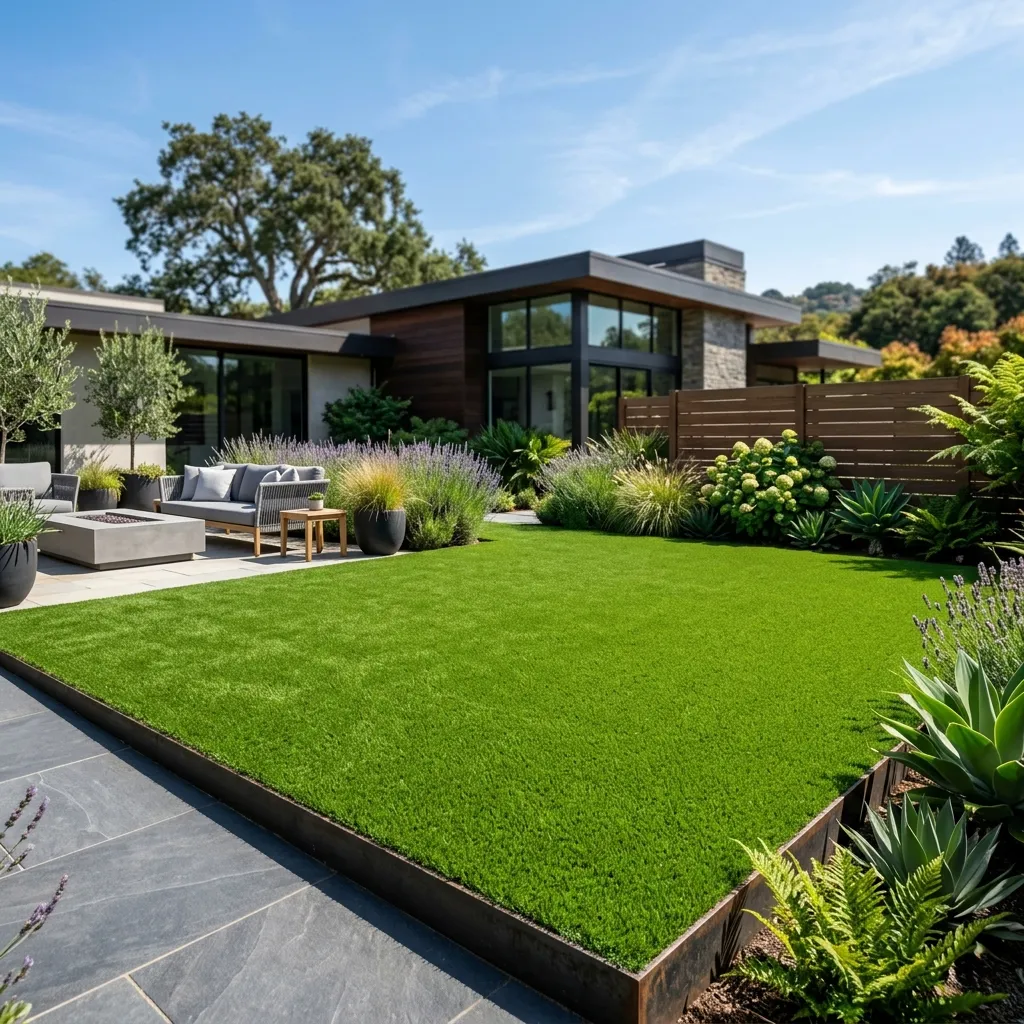Artificial grass installation background
