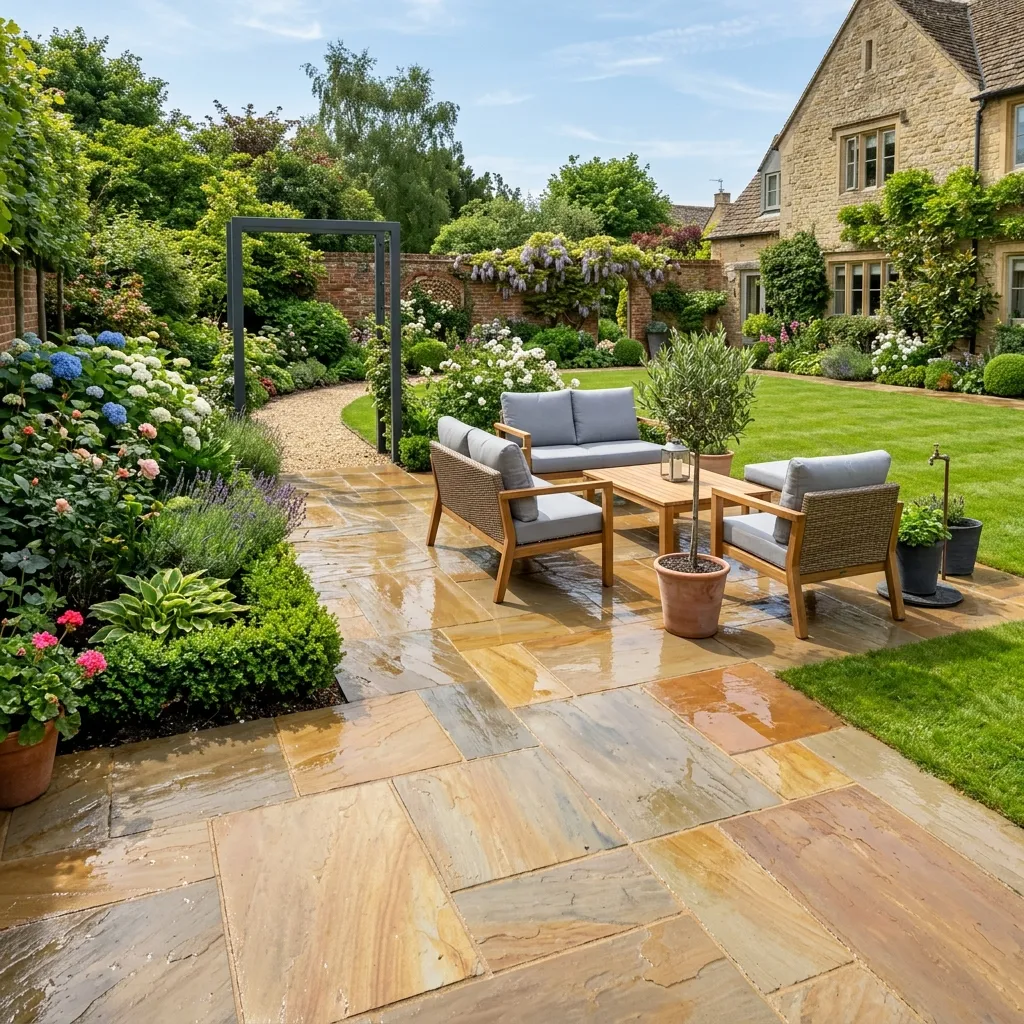 Jet washing drives, patios and roofs background